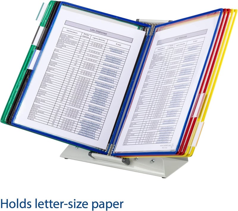 Tarifold Desktop Reference and Display System, 10 Double-Sided Pockets, Letter-Size, Assorted Pockets (D291) - Image 4